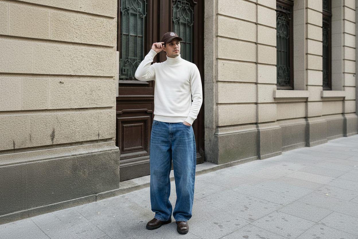 Suéter slimfit de cuello alto