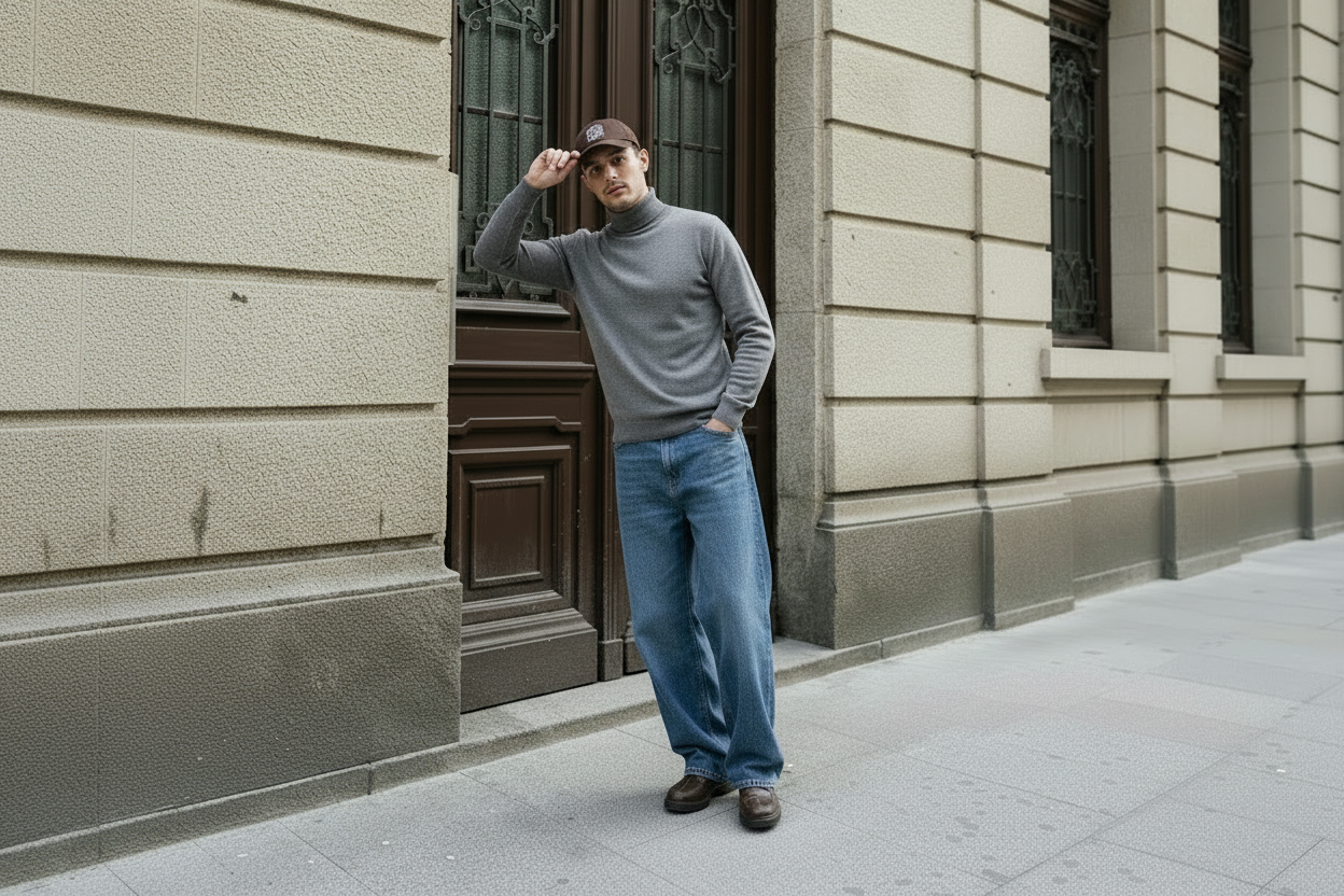 Suéter slimfit de cuello alto