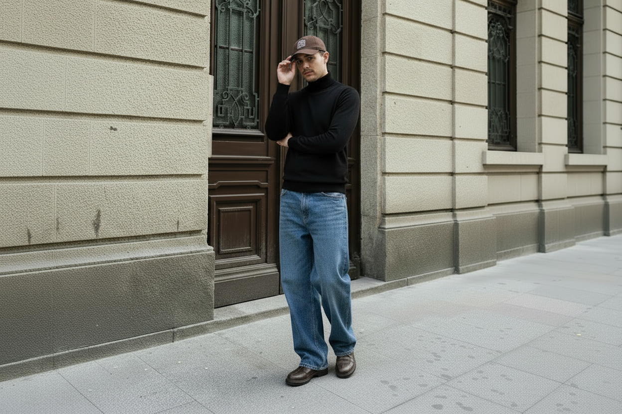 Suéter slimfit de cuello alto