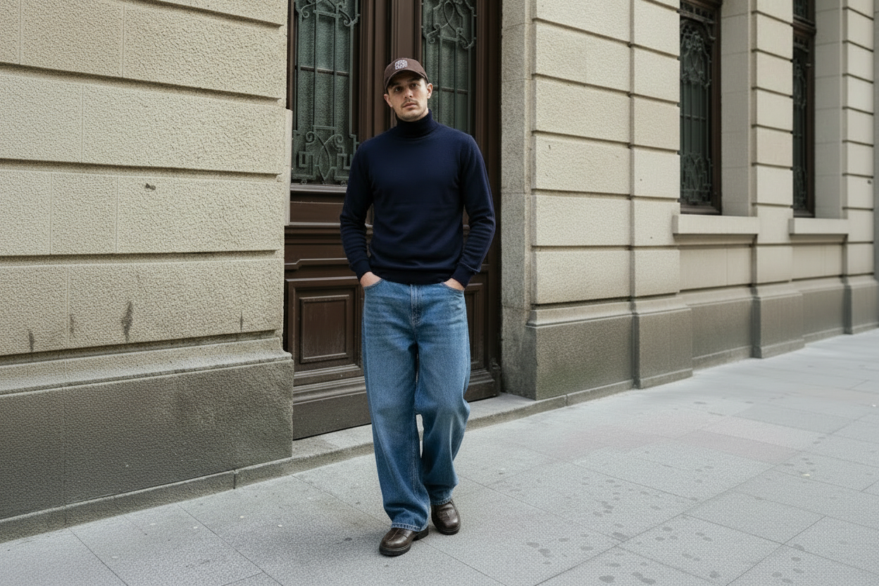 Suéter slimfit de cuello alto