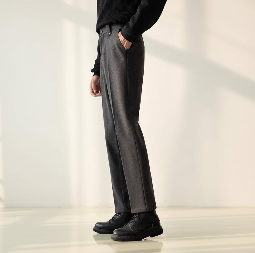 Pantalones de traje casuales de pierna recta