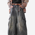 Pantalón de pierna ancha lavado desgastado