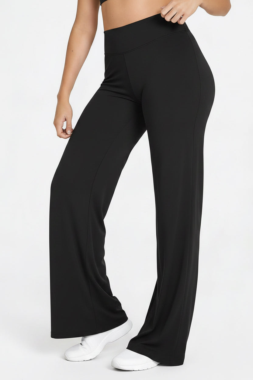 Pantalones de yoga de pierna recta para mujer