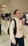 Gabardina estilo coreano corta