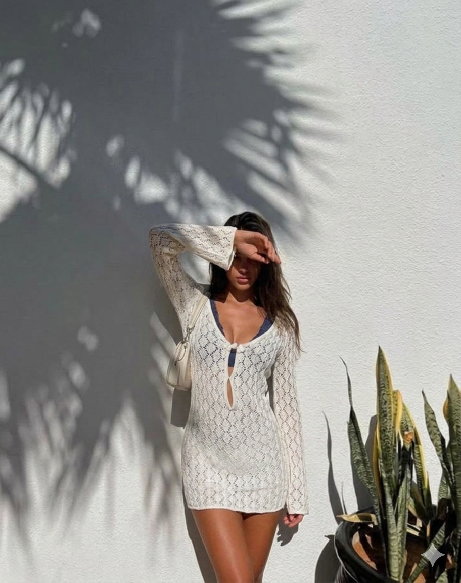 Vestido para  bikini  de punto para playa
