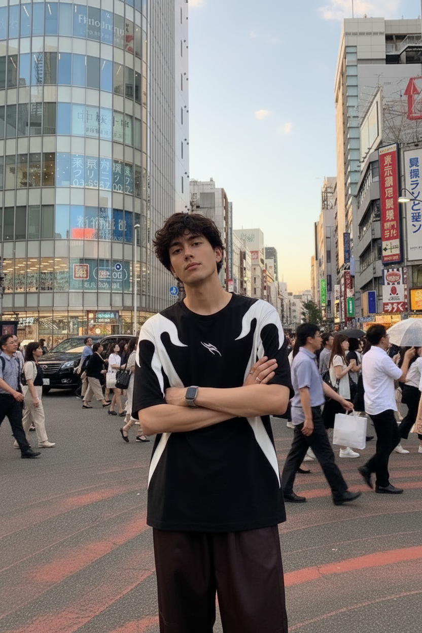 Camiseta de manga corta de llama con estampado digital