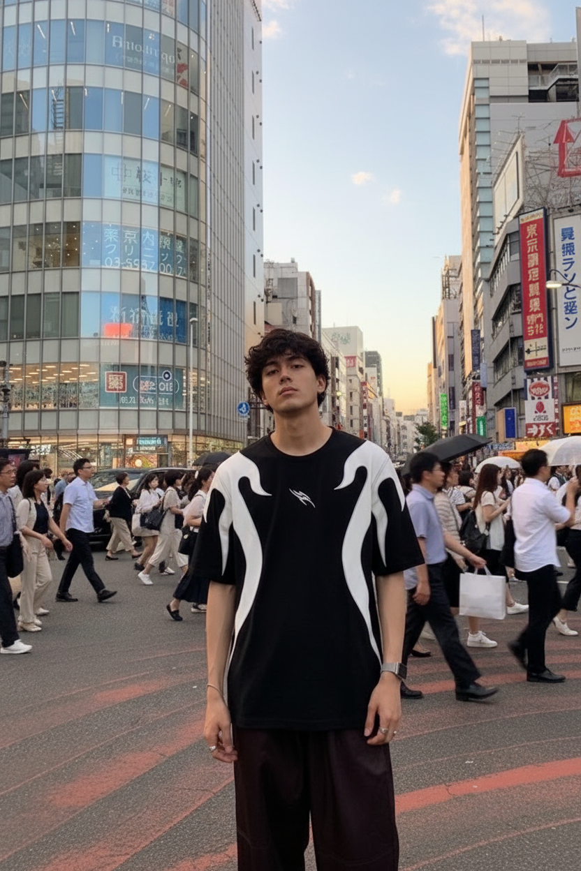 Camiseta de manga corta de llama con estampado digital